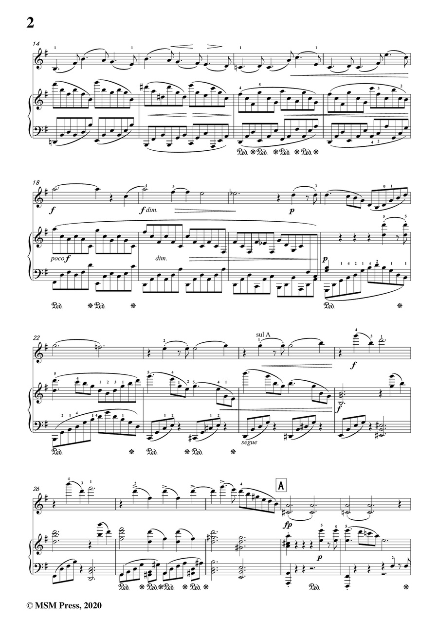 Brahms-Violin Sonata No.1,in G Major,Op.78,for Violin and Piano Violin Solo scores gallery preview page 4