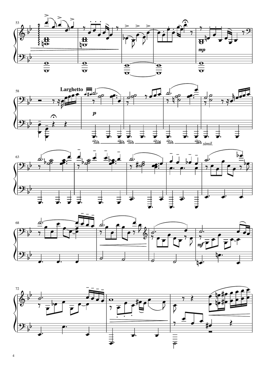 Primavera porteña - Astor Piazzolla (Piano arrangement) Piano Solo scores gallery preview page 4