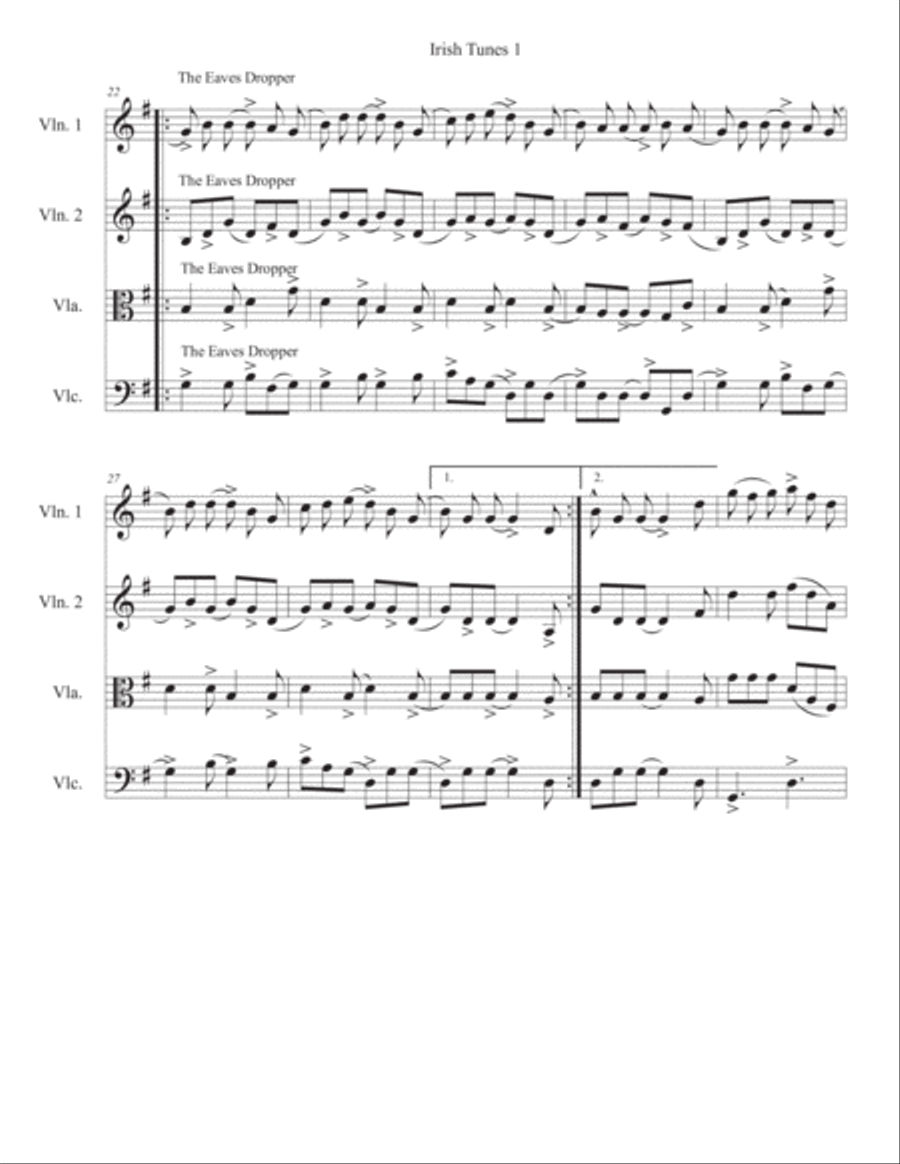Irish Tunes String Quartet scores gallery preview page 3