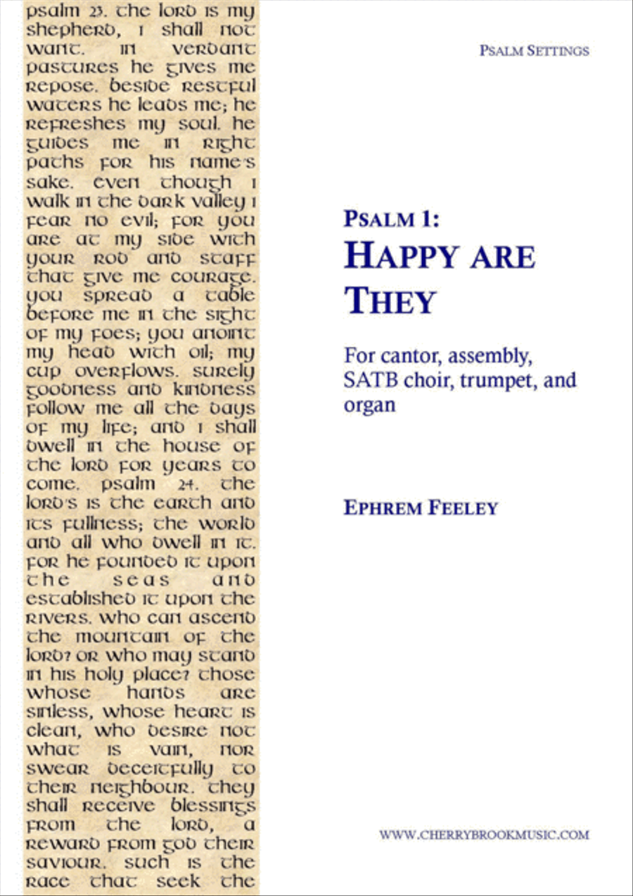Psalm 1: Happy are They 4-Part scores gallery preview page 1