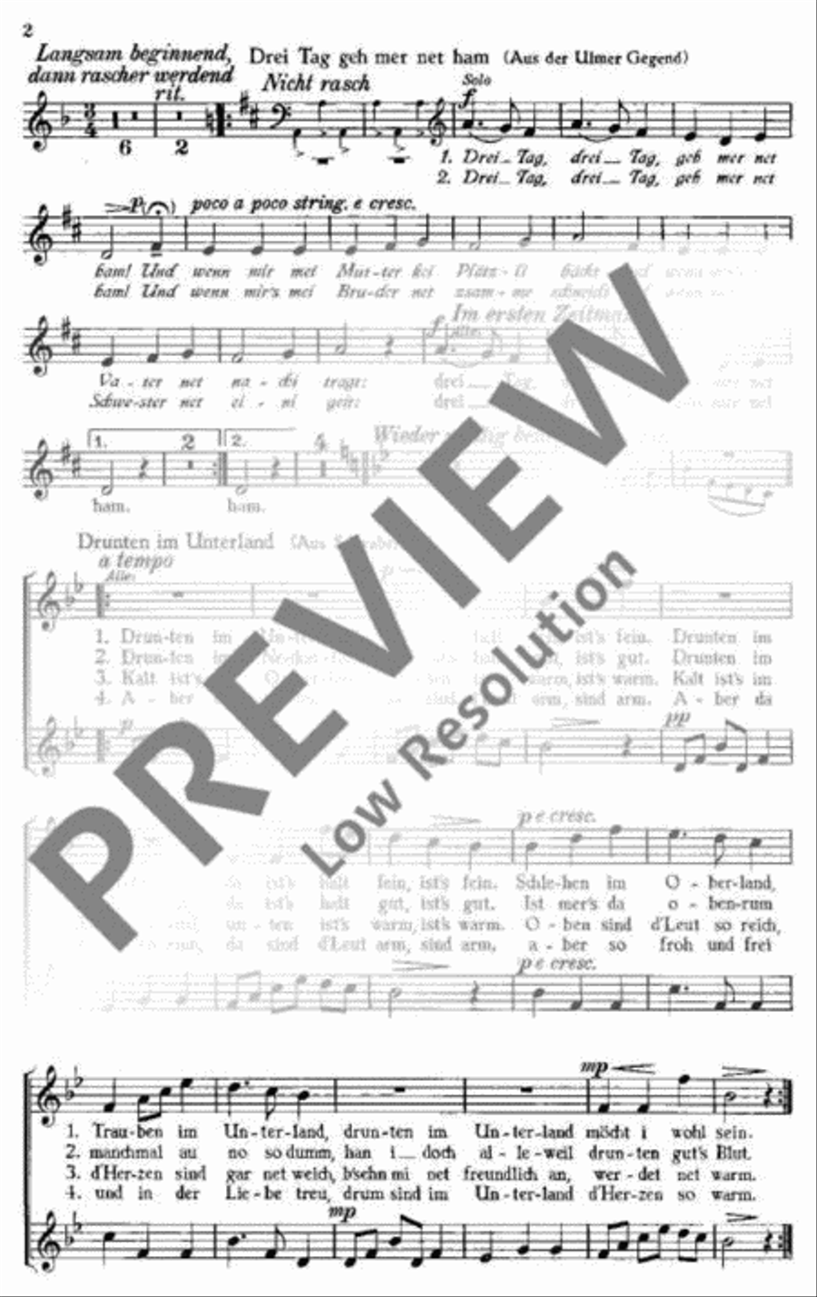 Liederreigen nach Volksweisen Women's Choir scores gallery preview page 3