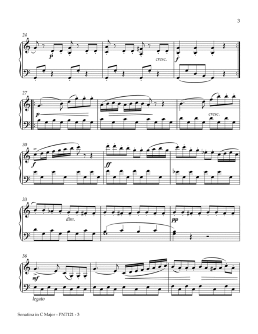 Sonatina Opus 36, Number 3 Piano Method scores gallery preview page 3