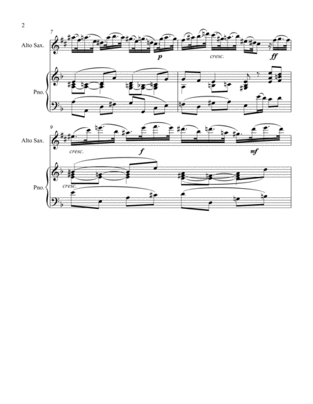 Sonata #1 Movement 1 in D Minor for Alto Sax and Piano image number null
