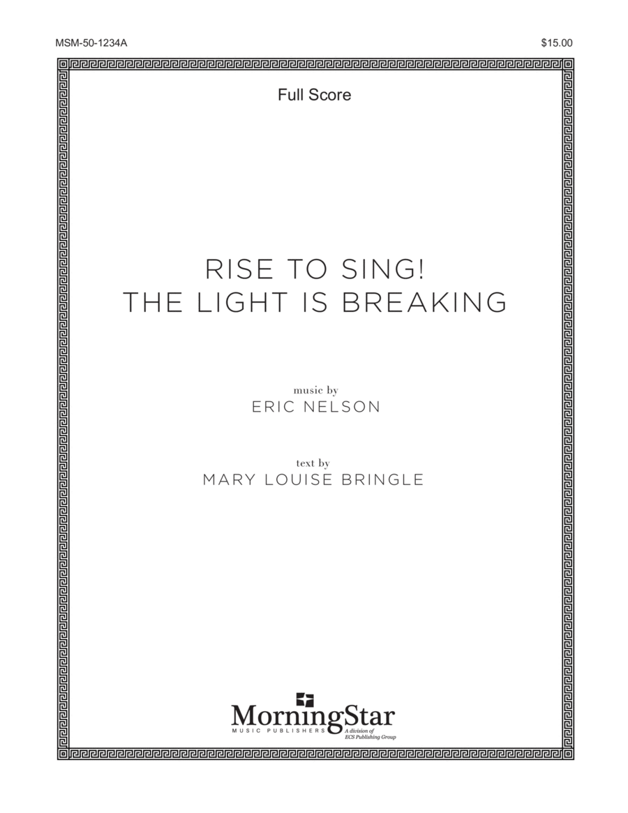 Rise to Sing! The Light is Breaking Choir scores gallery preview page 1