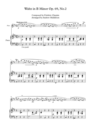 Waltz in B Minor Op. 69, No. 2 for Flute & Piano