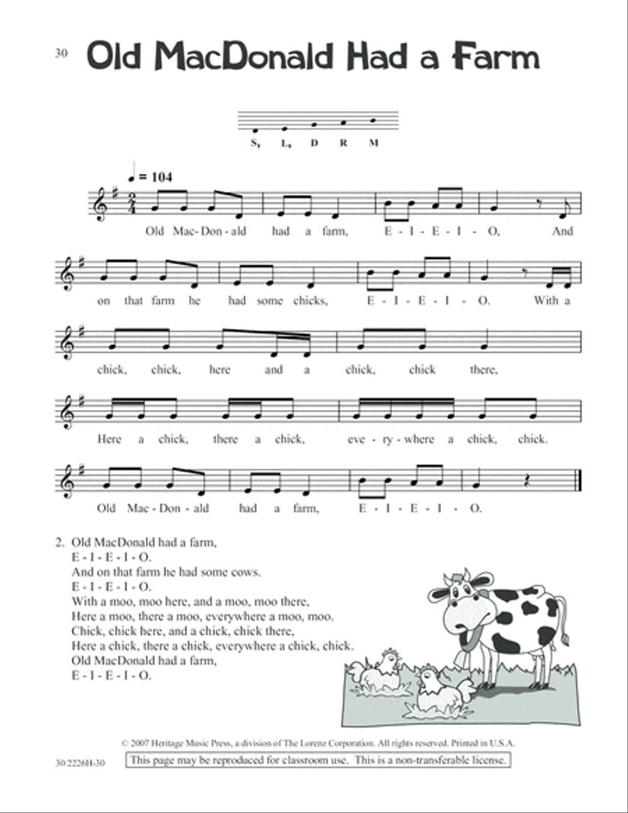 One-A-Day Warm-Ups for Orff Instruments Unison Choir scores gallery preview page 31