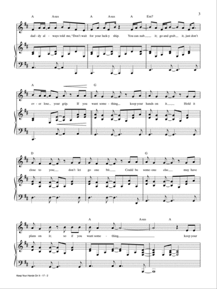 Keep Your Hands on It Keep Your Hands on It Piano, Vocal, Guitar scores gallery preview page 2