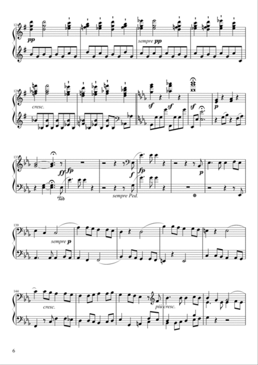 Sonate No. 29, “Hammerklavier” 1st Movement Piano Solo scores gallery preview page 6
