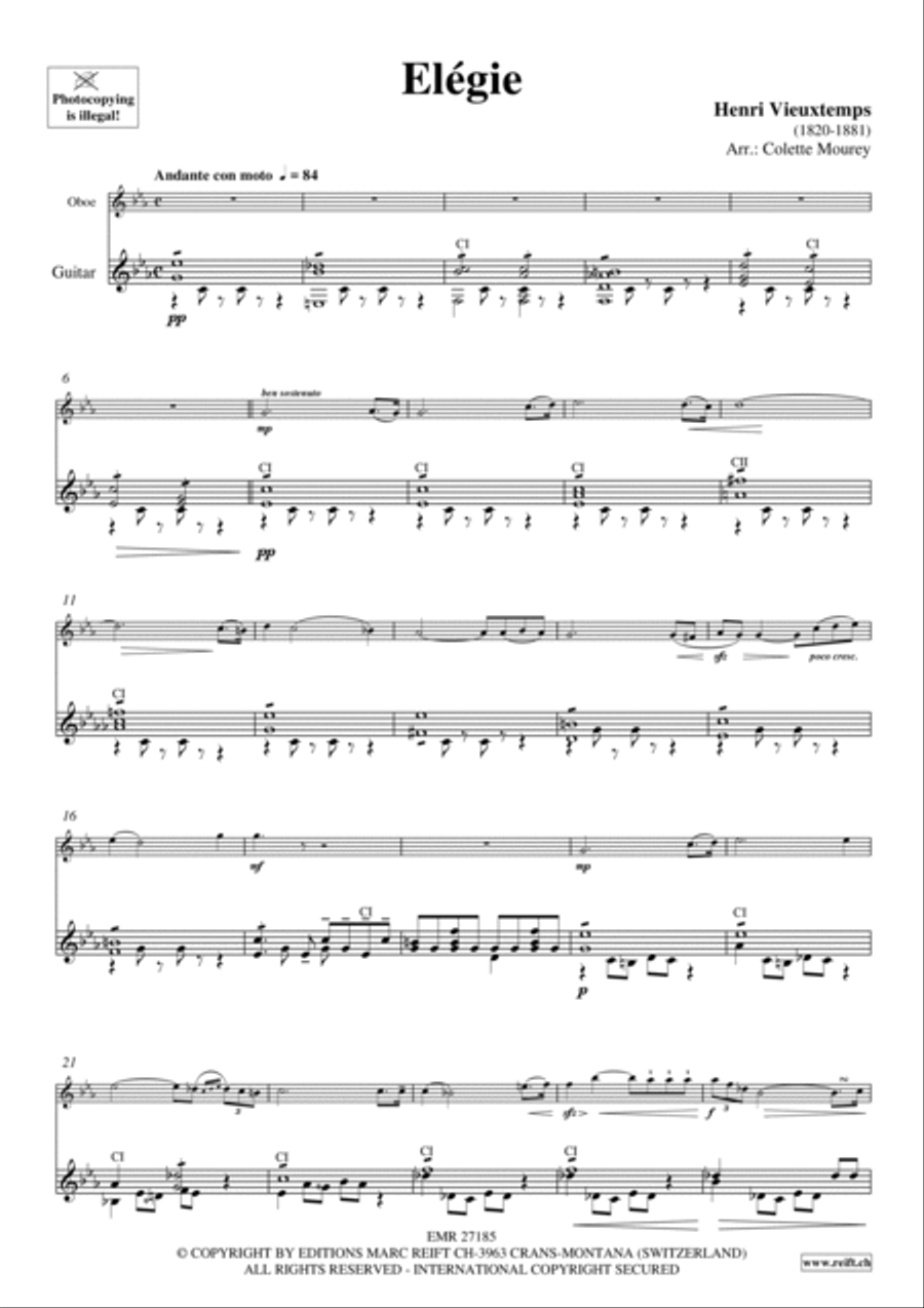 Elegie Elegie Oboe scores gallery preview page 6
