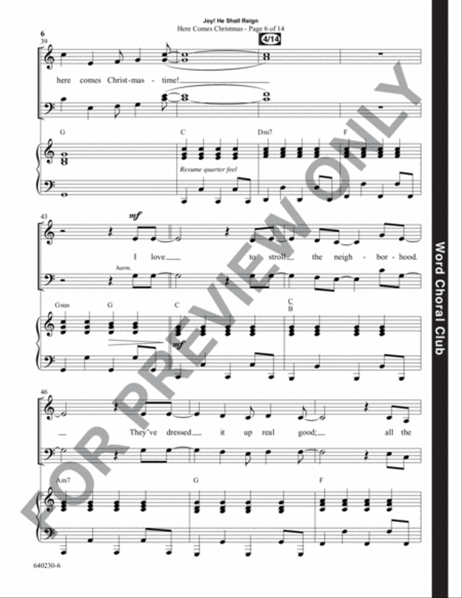 Here Comes Christmas - Anthem 4-Part scores gallery preview page 7