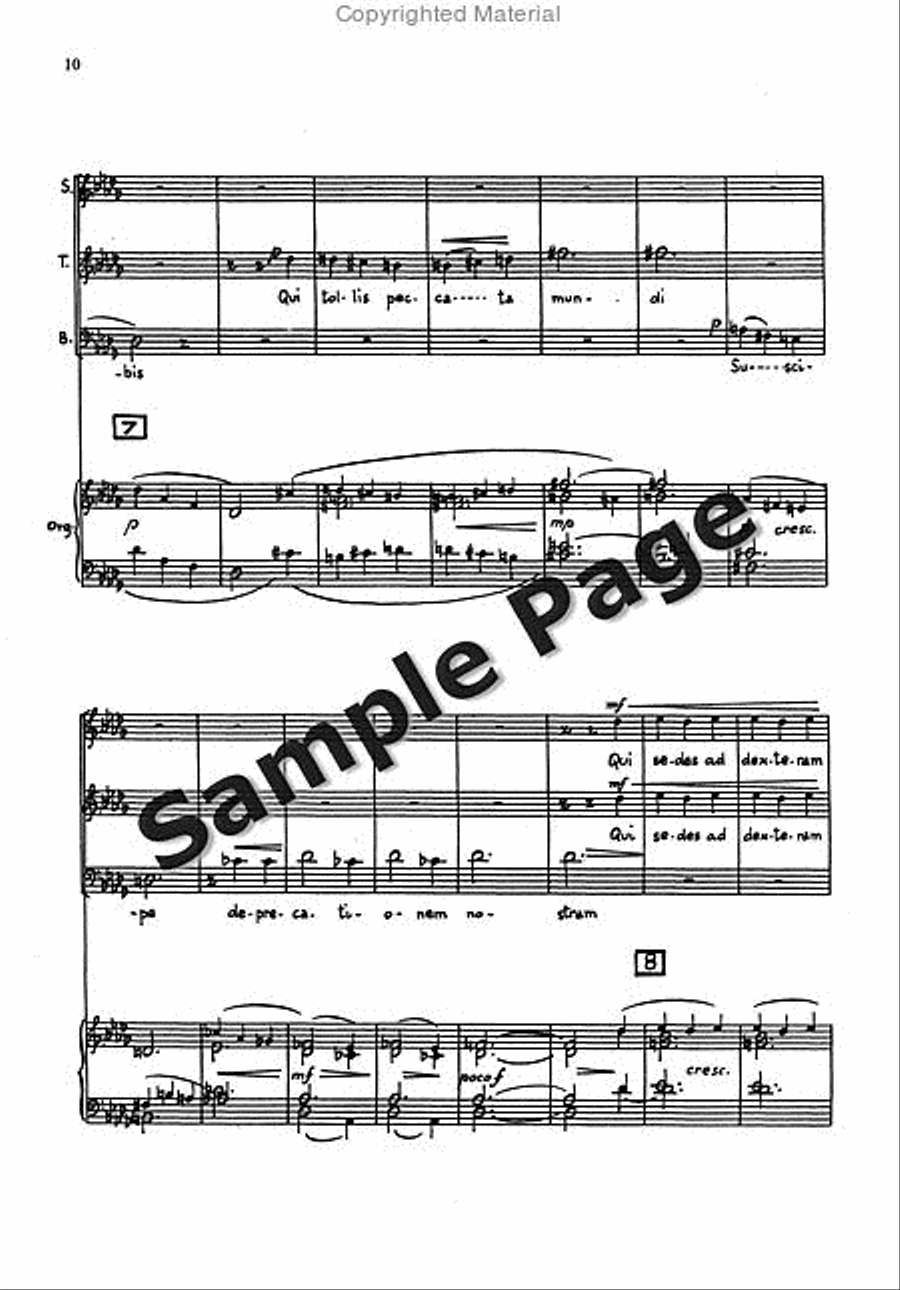 Messa Breve For Mixed Choir (3 Voices Stb) And Organ STB scores gallery preview page 9