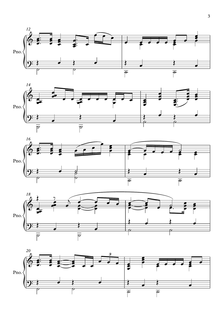 Daddy Piano Solo scores gallery preview page 3