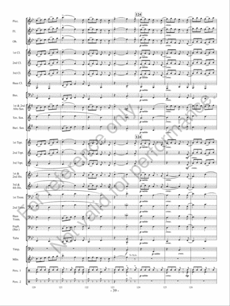 Yorkshire Folk Song Suite Concert Band scores gallery preview page 40