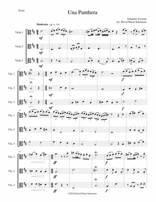 Una panthera in compagnia de Marte (A Panther in company of Mars) arranged for 3 violas