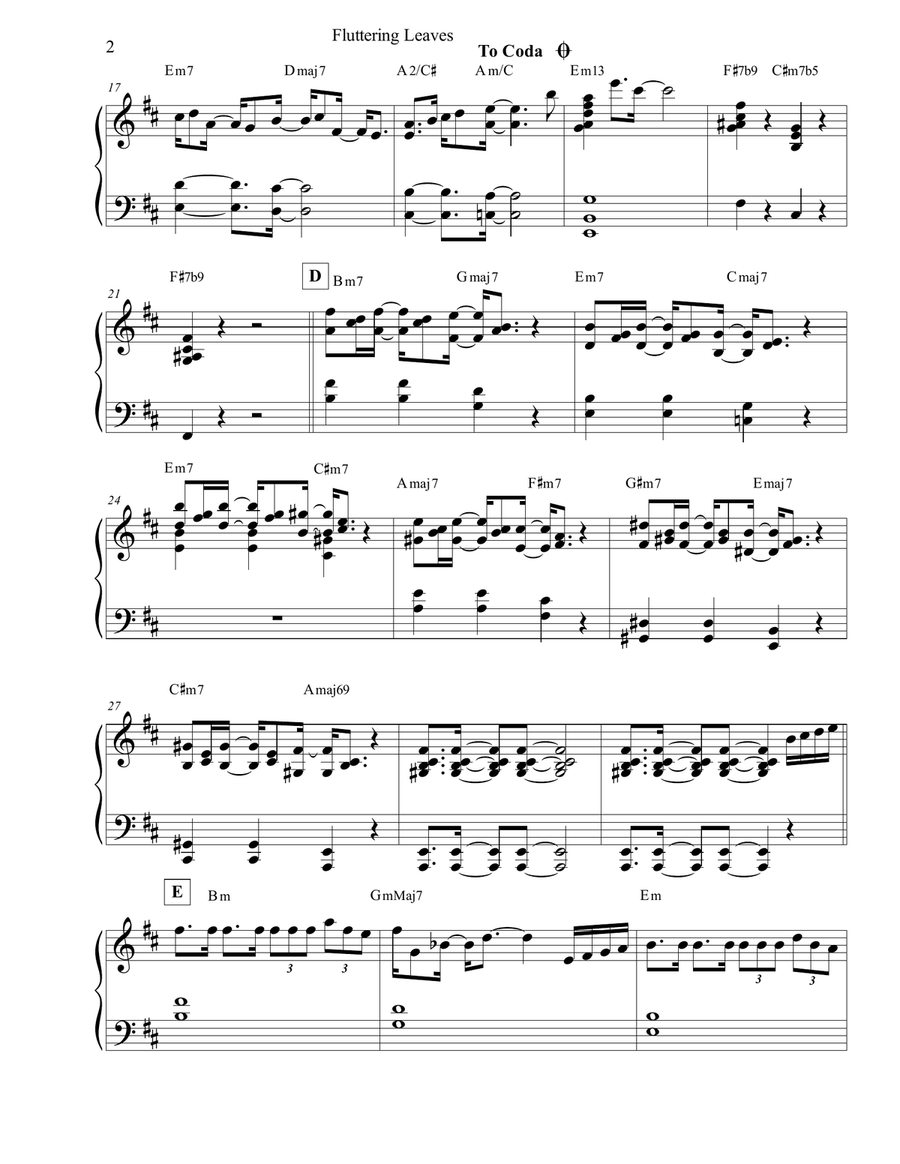 Fluttering Leaves Harpsichord scores gallery preview page 3