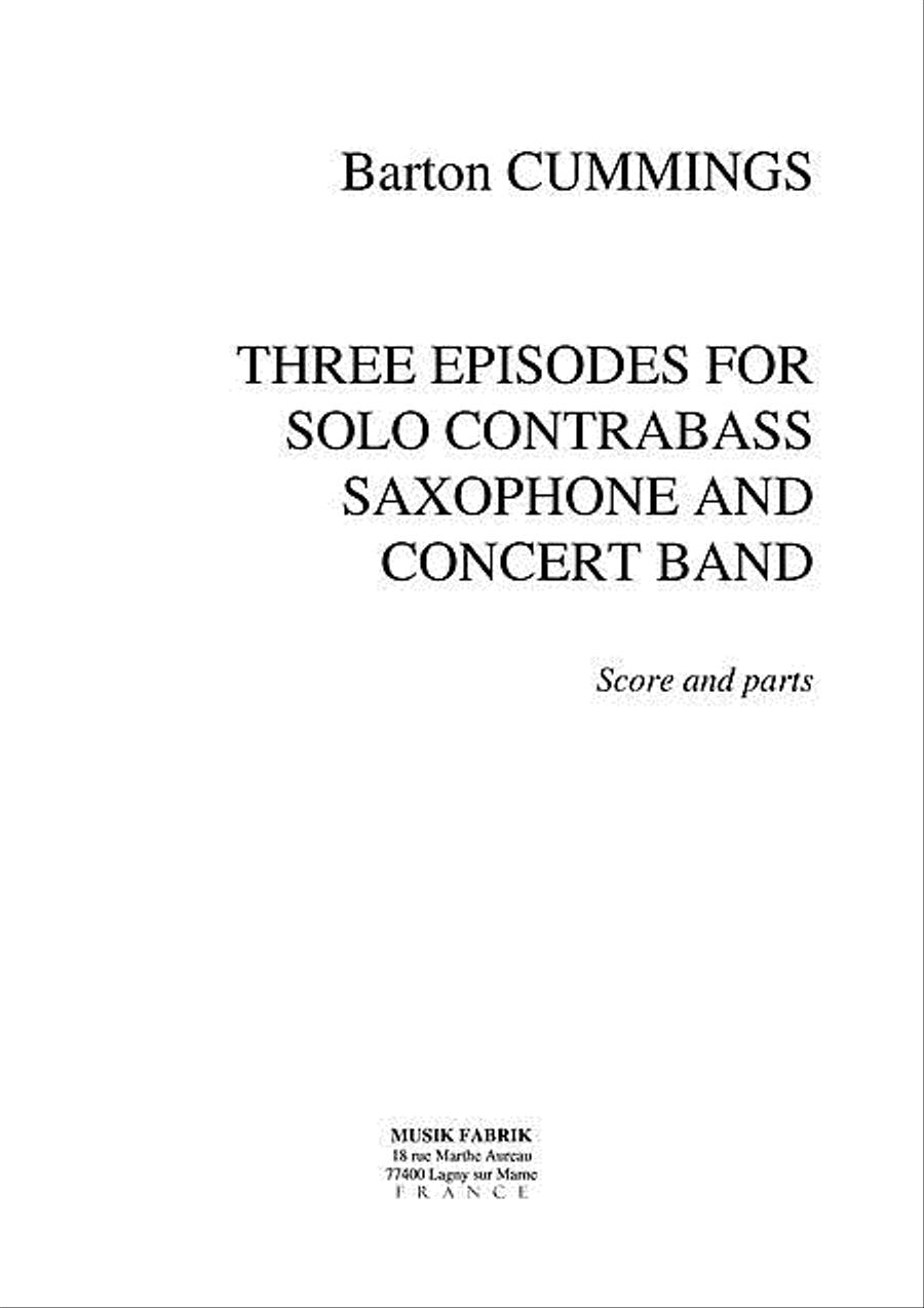 Three Episodes Concert Band scores gallery preview page 1