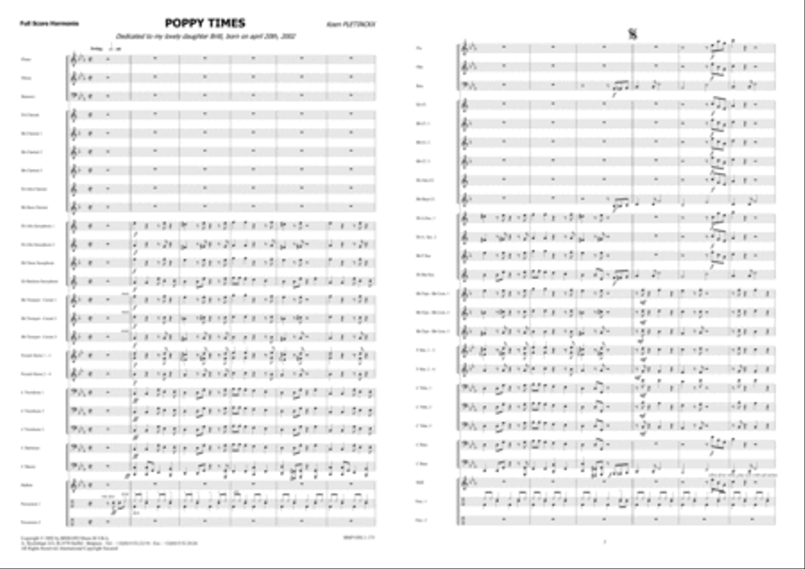 Poppy Times Concert Band scores gallery preview page 2