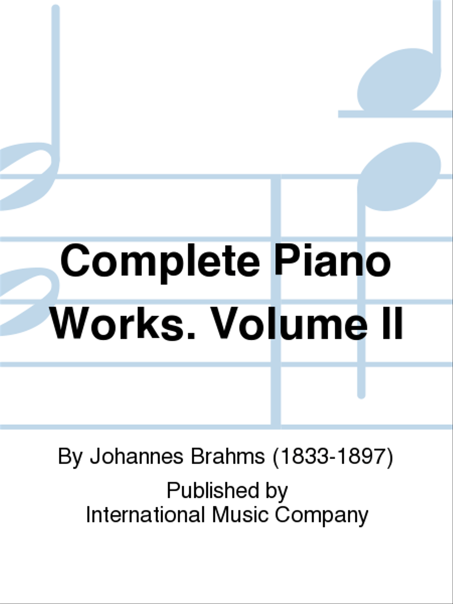 Complete Piano Works. Volume II Piano Solo scores gallery preview page 1