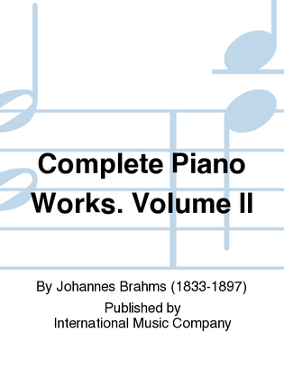 Book cover for Complete Piano Works. Volume II