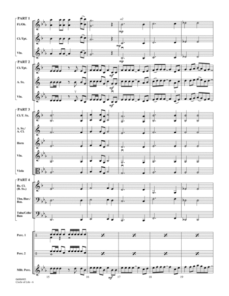 Circle of Life (from The Lion King) (arr. Michael Sweeney) - Conductor Score (Full Score)