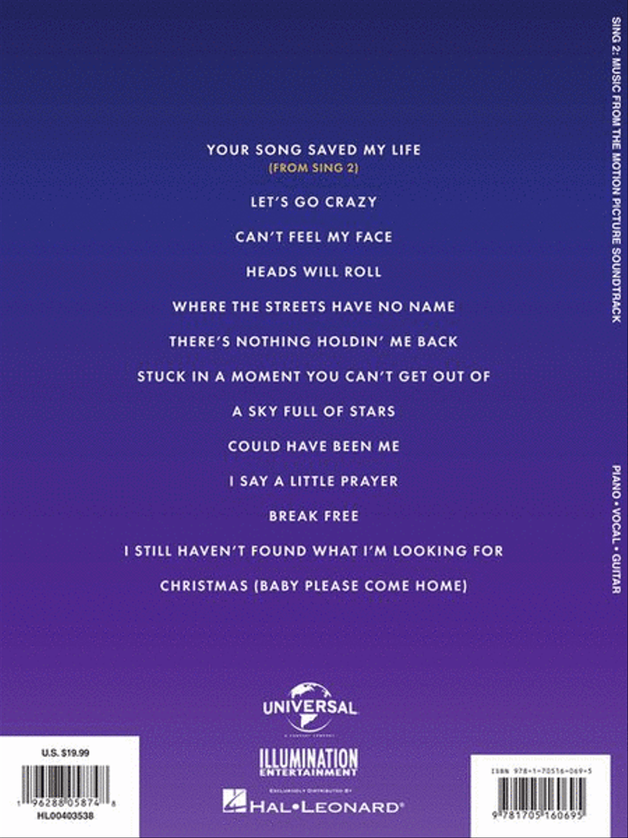Sing 2 Piano, Vocal, Guitar scores gallery preview page 7