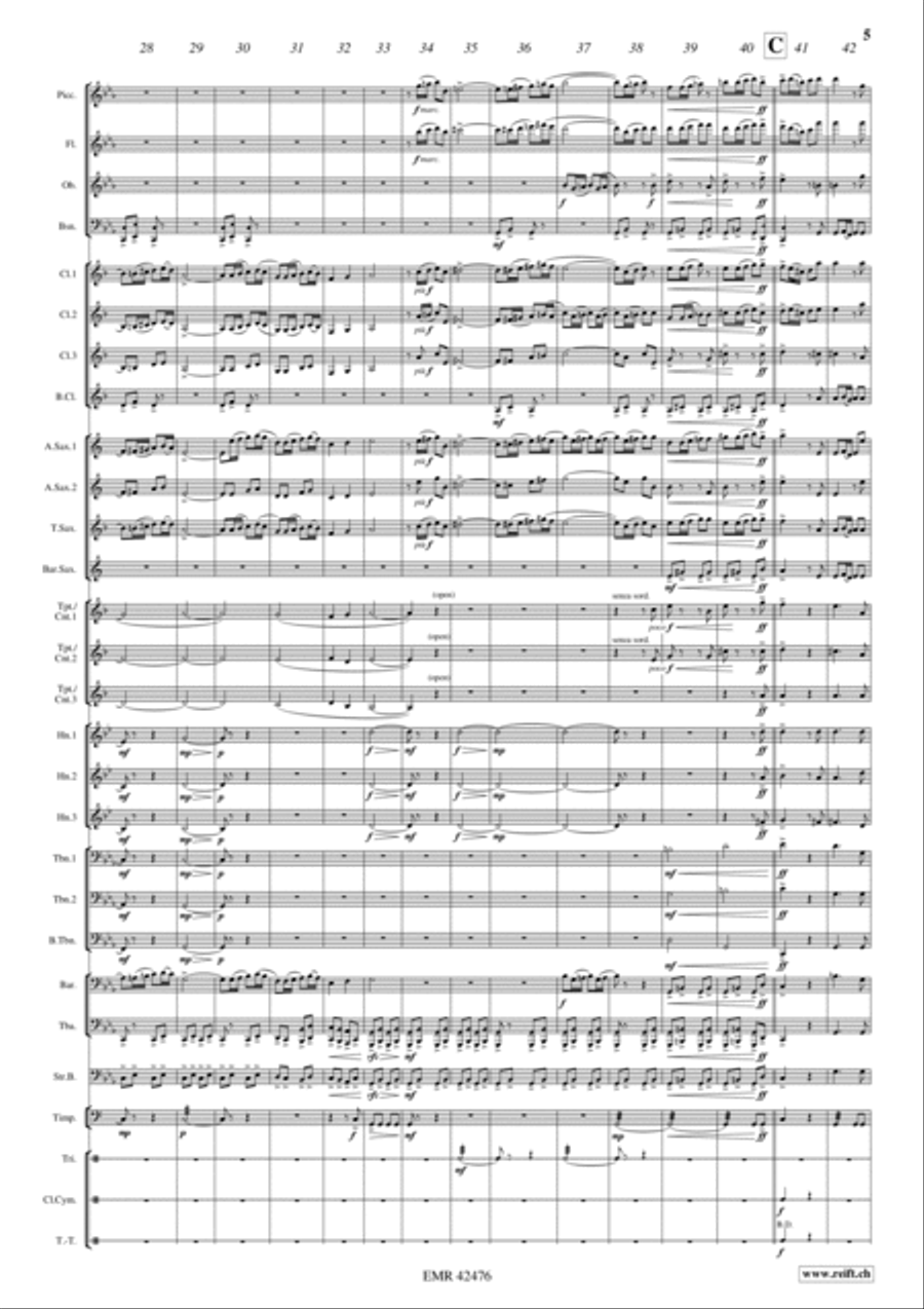 Bacchanale Concert Band scores gallery preview page 5