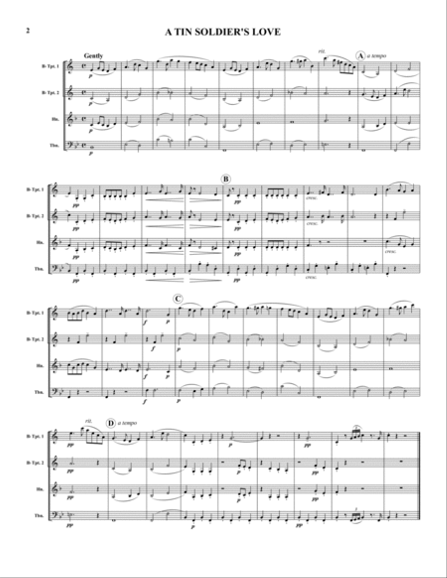 Three MacDowell Pieces Brass Quartet scores gallery preview page 2