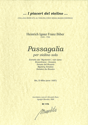 Book cover for Passagalia per violino solo (MS, 1676 ca.)