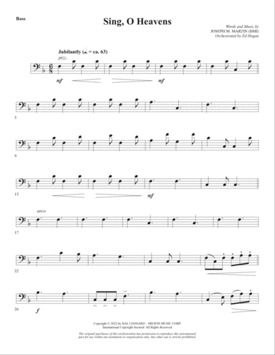 A Weary World Rejoices (A Chamber Cantata For Christmas) - Double Bass A Weary World Rejoices (A Chamber Cantata For Christmas) - Double Bass Choir scores gallery preview page 21