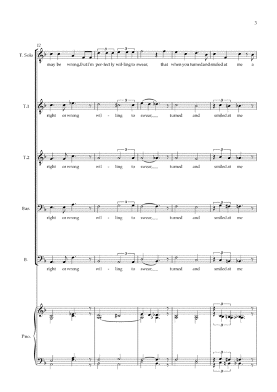 A Nightingale Sang In Berkeley Square TTBB scores gallery preview page 3