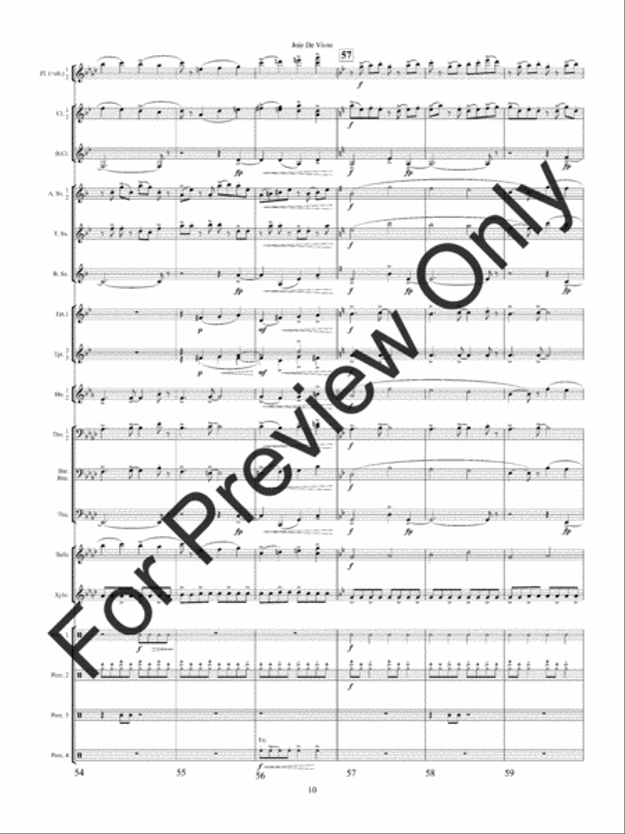 Joie De Vivre Concert Band scores gallery preview page 13