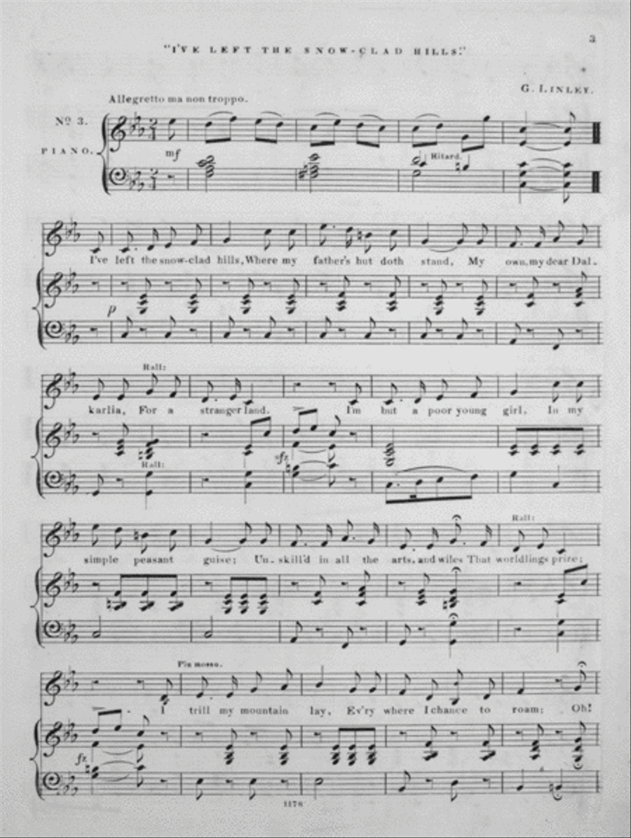 I've Left the Snow-Clad Hills Voice scores gallery preview page 2