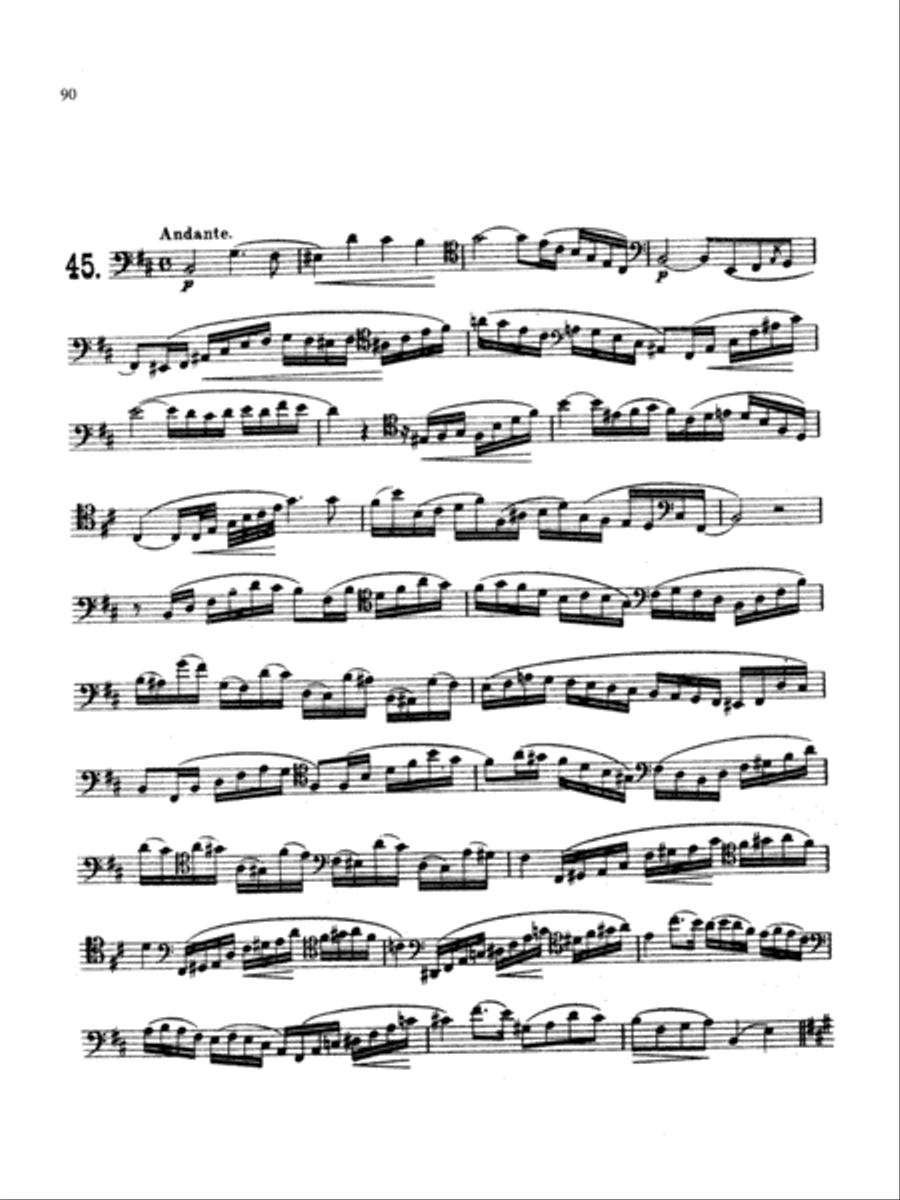 Milde: Fifty Concert Studies, Op. 26 Bassoon Solo scores gallery preview page 1