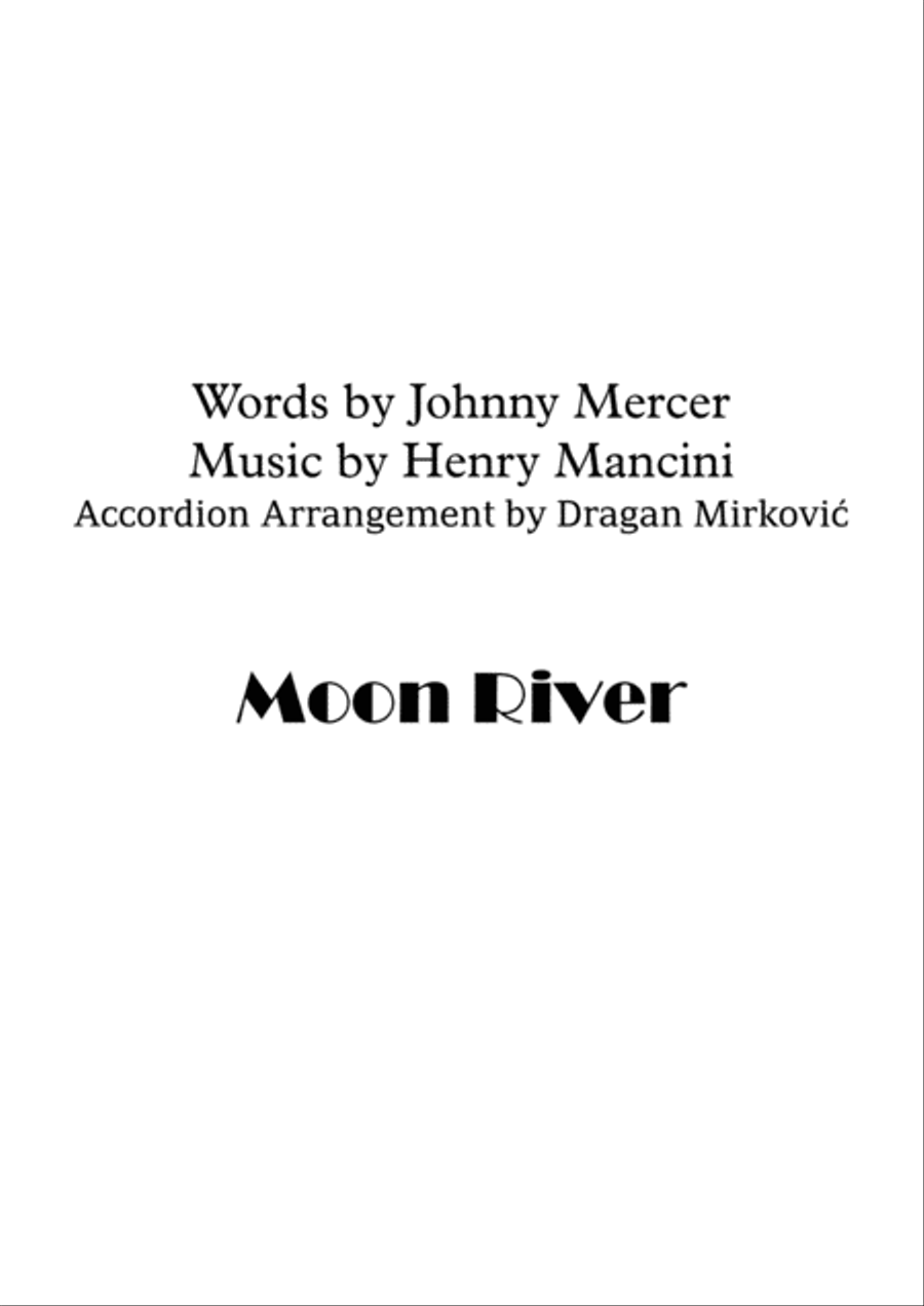 Moon River Accordion scores gallery preview page 1