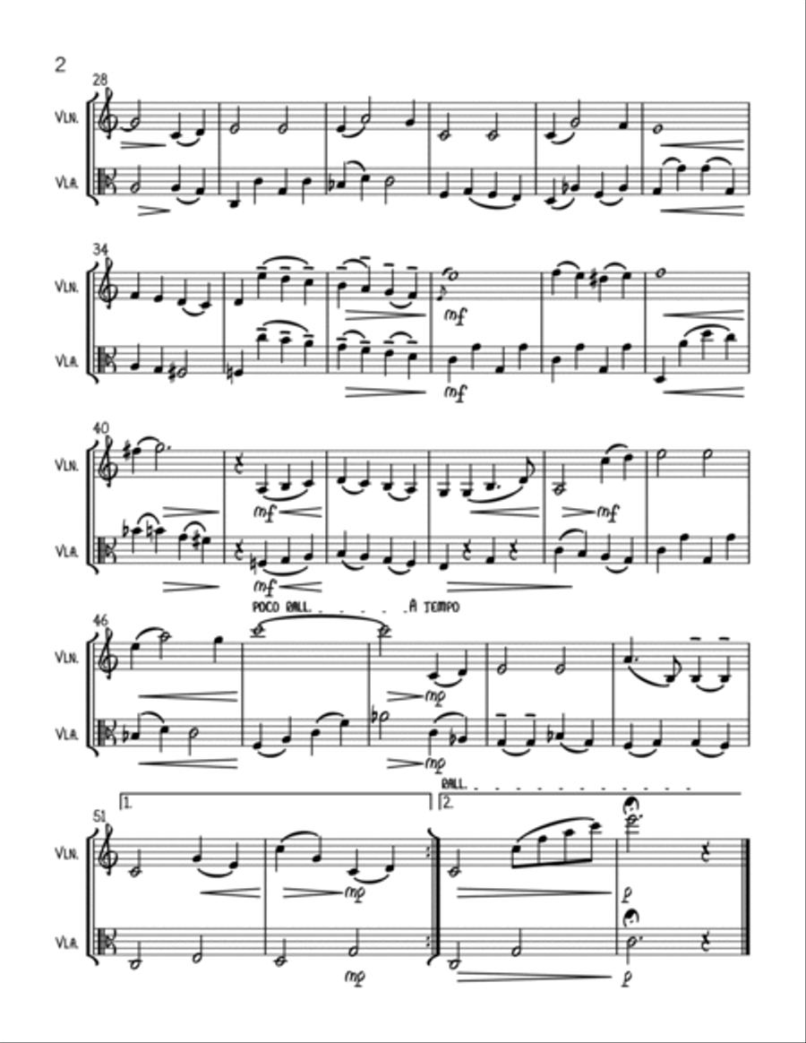 White Christmas String Duet scores gallery preview page 2