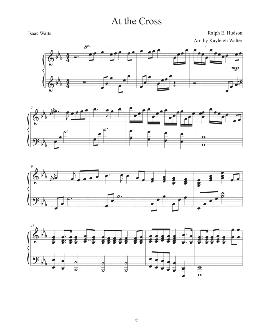 At the Cross At the Cross Piano Solo scores gallery preview page 1
