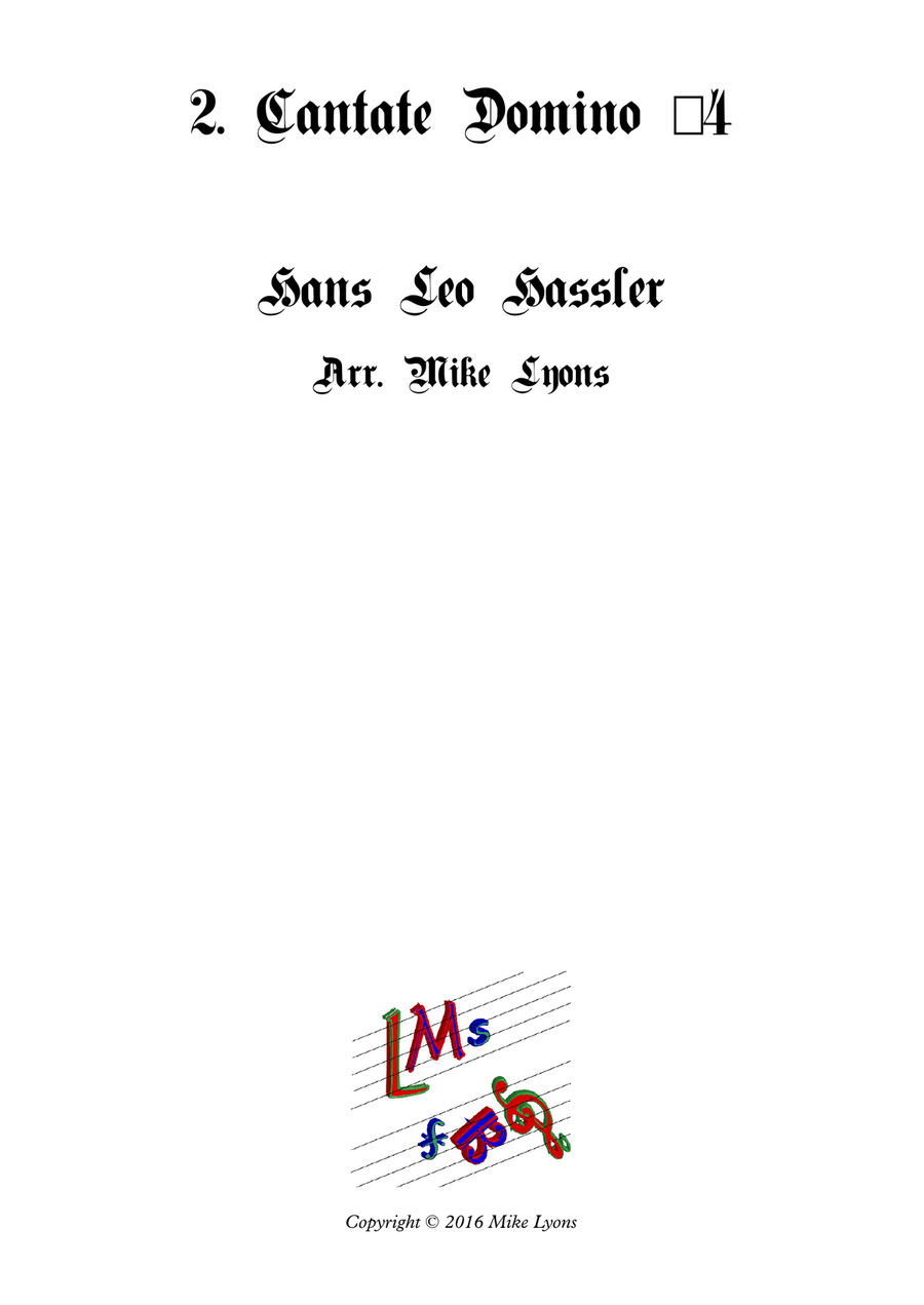 Cantate Domino - Cantiones Sacrae (Brass quartet) Brass Quartet scores gallery preview page 1