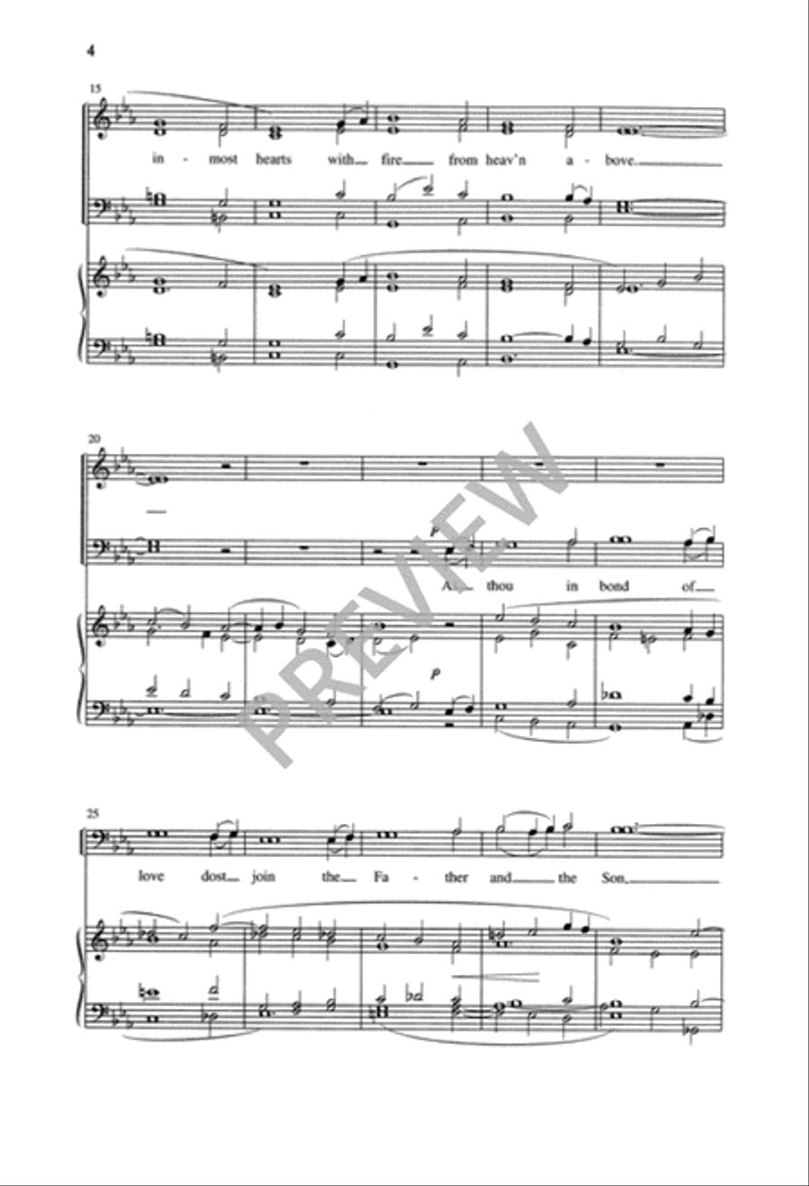 O Holy Spirit, Lord of Grace 4-Part scores gallery preview page 5