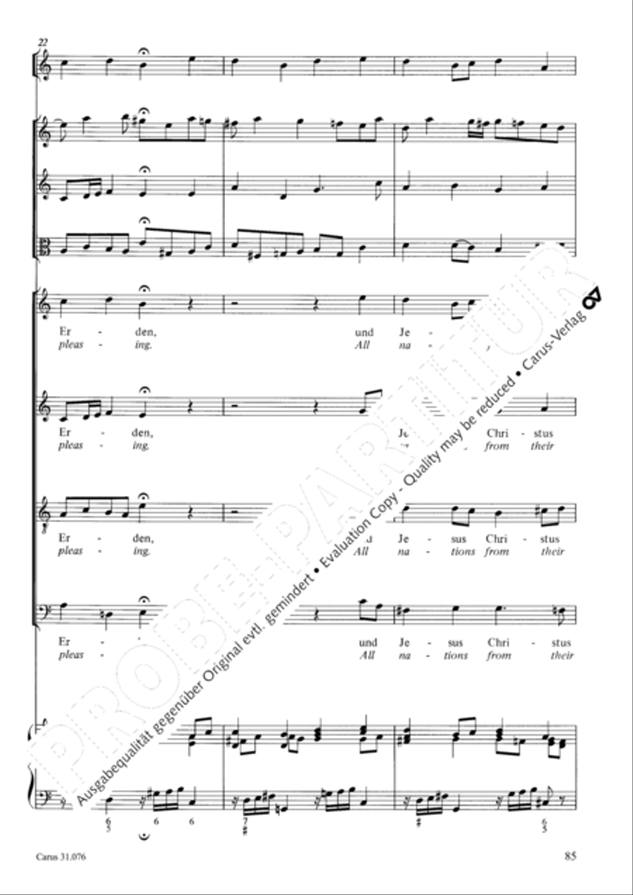 The heavens are telling the Father's glory (Die Himmel erzahlen die Ehre Gottes) 4-Part scores gallery preview page 86