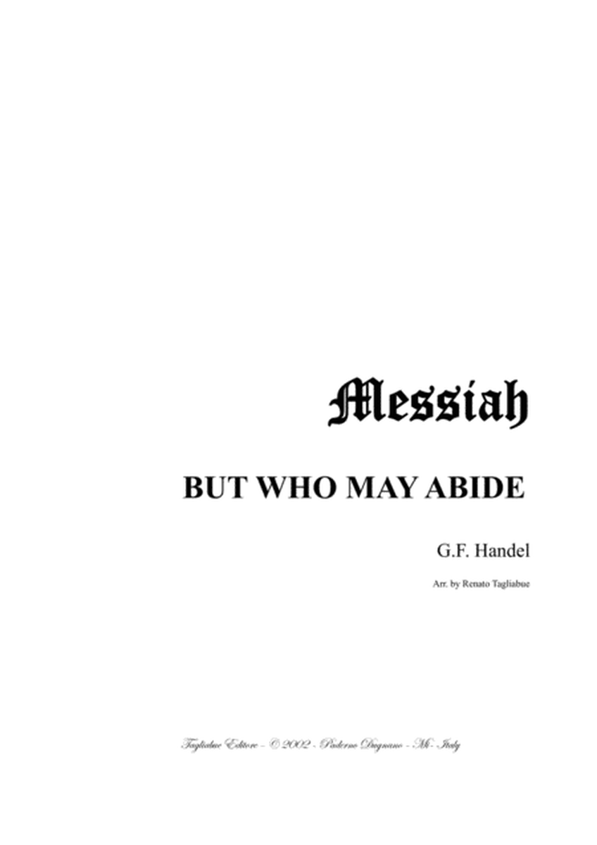 BUT WHO MAY ABIDE - Messiah - For Alto, String Quartet and Harpsichord image number null