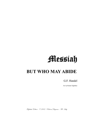 Book cover for BUT WHO MAY ABIDE - Messiah - For Alto, String Quartet and Harpsichord