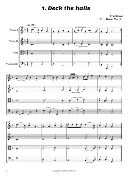 Christmas Song Book (5 songs) - String Quartet Edition image number null