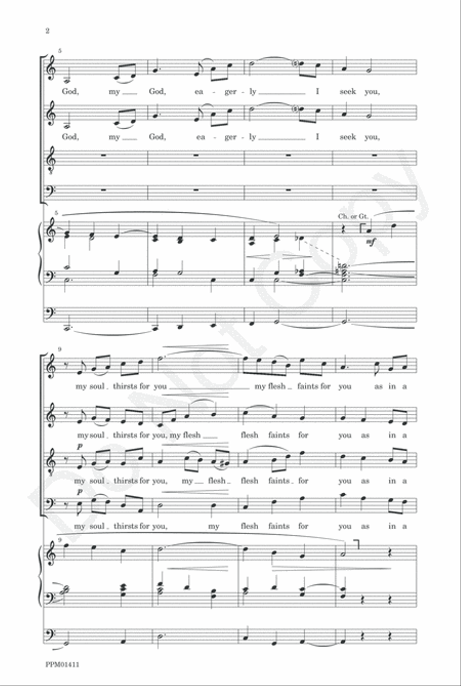 O God, My God, Eagerly I Seek You 4-Part scores gallery preview page 5