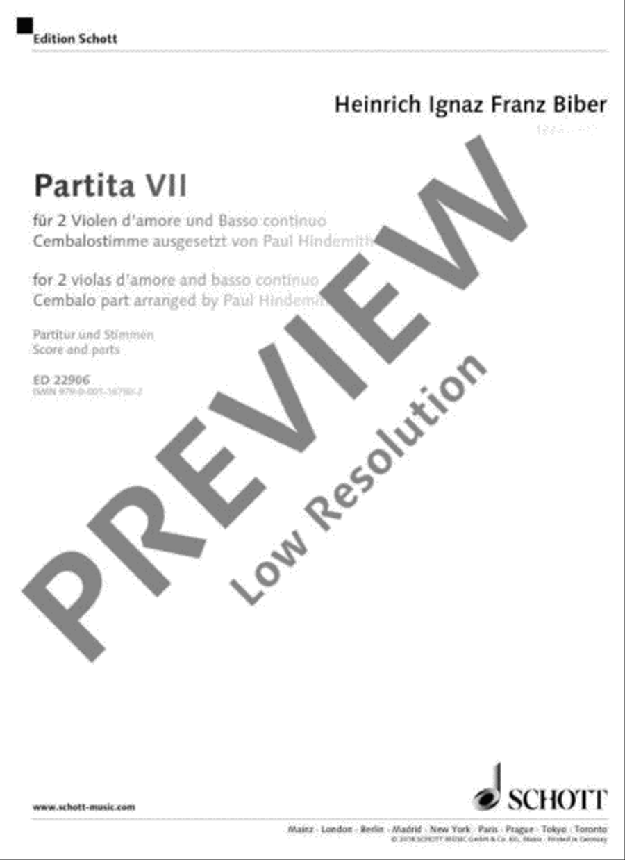 Partita VII Viola scores gallery preview page 2