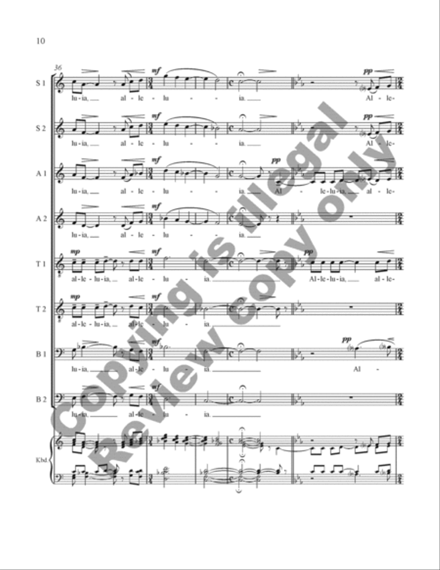 Alleluia for SSAATTBB Chorus Unaccompanied SSAATTBB scores gallery preview page 31