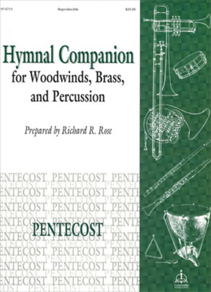 Book cover for Hymnal Companion for Woodwinds, Brass and Percussion: Pentecost