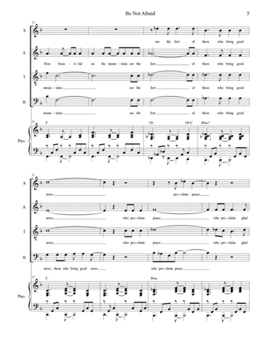 Be Not Afraid (SATB) image number null