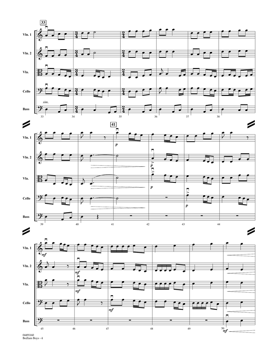 Bedlam Boys - Full Score Orchestra scores gallery preview page 4