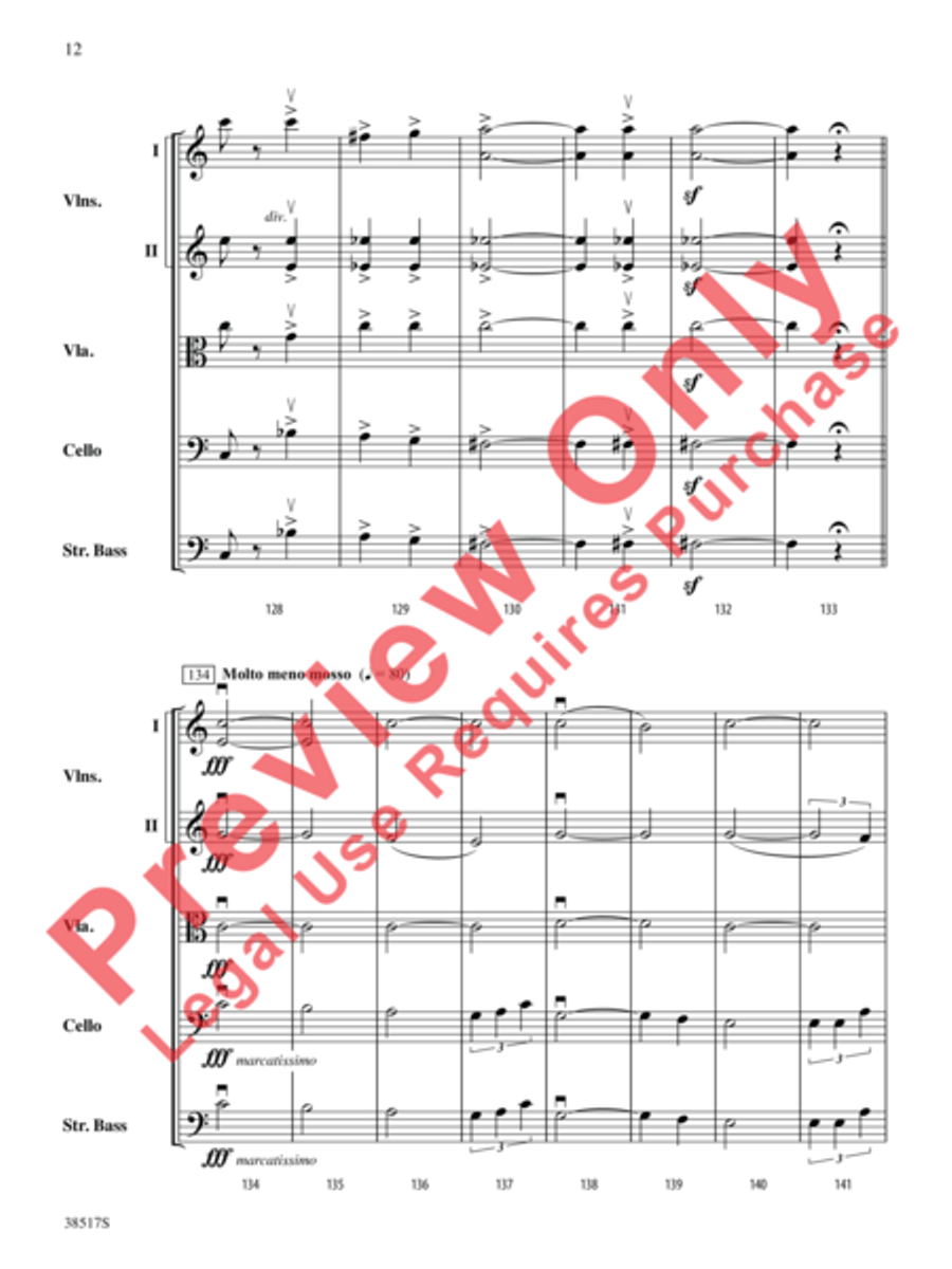 Serenade for Strings String Orchestra scores gallery preview page 5