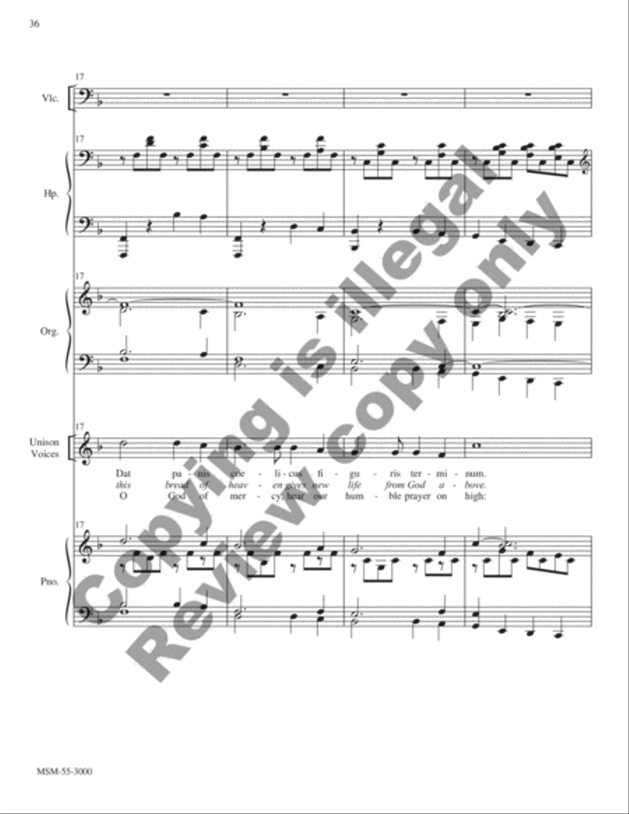 Panis angelicus (Bread of Angels): O Lord, Most Holy Unison Choir scores gallery preview page 35